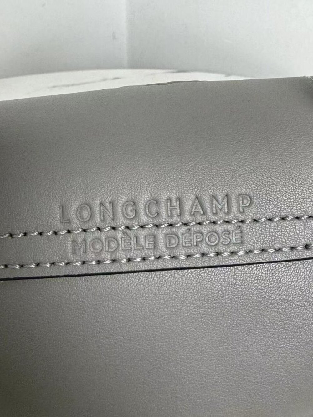 Longchamp Le Pliage XS Mini Grey Leather Trim Tote Crossbody Bag - Picture 4 of 8